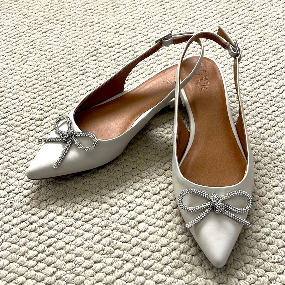 NORDSTROM RACK - Rhinestone Bow Slingback Flats 6.5
